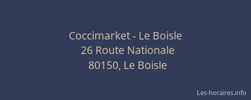 Coccimarket - Le Boisle