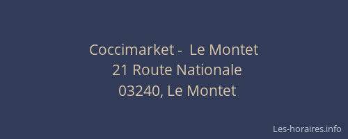 Coccimarket -  Le Montet