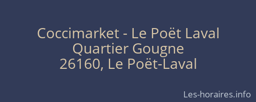 Coccimarket - Le Poët Laval