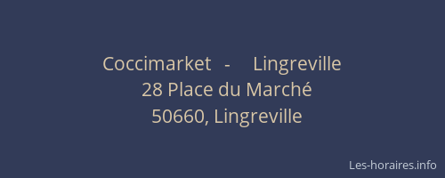 Coccimarket   -     Lingreville