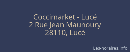 Coccimarket - Lucé