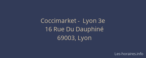 Coccimarket -  Lyon 3e