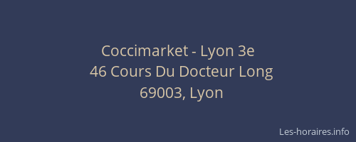 Coccimarket - Lyon 3e