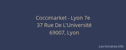 Coccimarket - Lyon 7e
