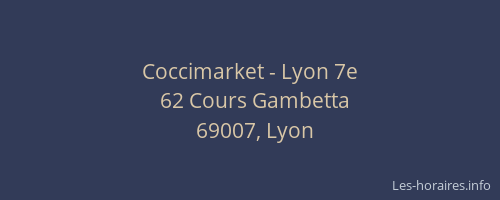 Coccimarket - Lyon 7e