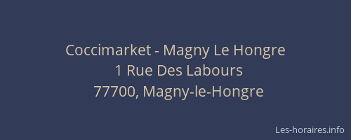 Coccimarket - Magny Le Hongre