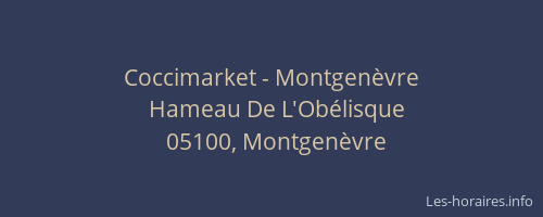 Coccimarket - Montgenèvre