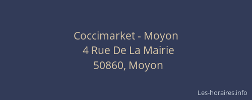 Coccimarket - Moyon
