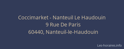 Coccimarket - Nanteuil Le Haudouin