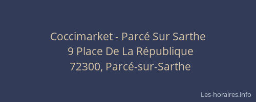 Coccimarket - Parc&eacute; Sur Sarthe