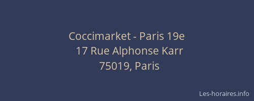 Coccimarket - Paris 19e