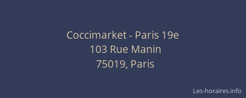 Coccimarket - Paris 19e