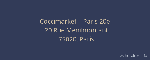 Coccimarket -  Paris 20e