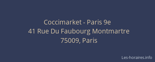 Coccimarket - Paris 9e
