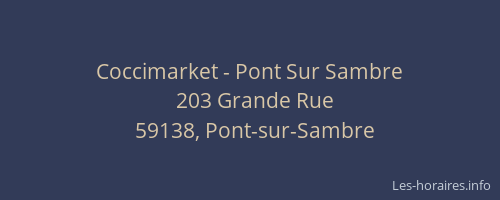 Coccimarket - Pont Sur Sambre