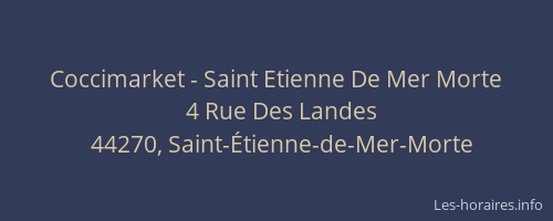 Coccimarket - Saint Etienne De Mer Morte