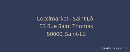 Coccimarket - Saint L&ocirc;