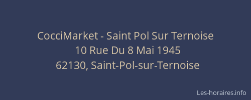 CocciMarket - Saint Pol Sur Ternoise