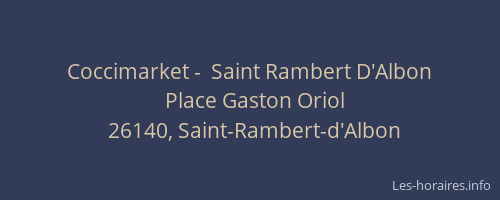 Coccimarket -  Saint Rambert D'Albon