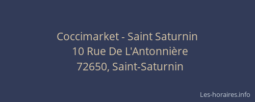 Coccimarket - Saint Saturnin