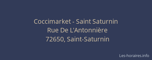 Coccimarket - Saint Saturnin