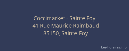 Coccimarket - Sainte Foy