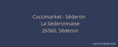 Coccimarket - S&eacute;deron