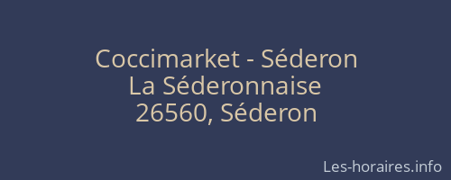 Coccimarket - Séderon