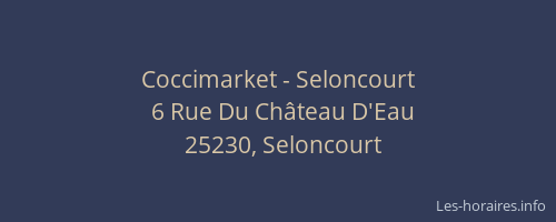 Coccimarket - Seloncourt