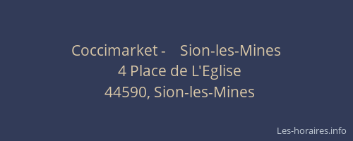 Coccimarket -    Sion-les-Mines