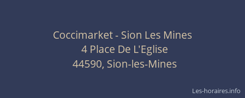 Coccimarket - Sion Les Mines
