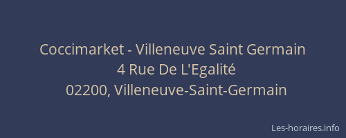 Coccimarket - Villeneuve Saint Germain