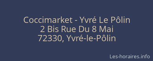 Coccimarket - Yvré Le Pôlin