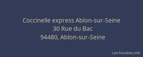 Coccinelle express Ablon-sur-Seine