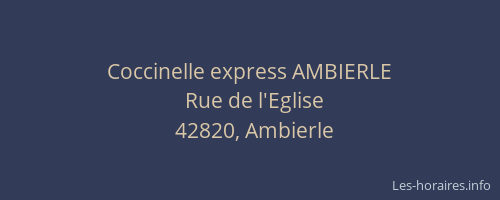 Coccinelle express AMBIERLE