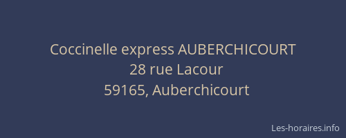Coccinelle express AUBERCHICOURT