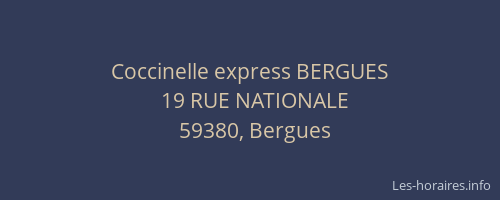 Coccinelle express BERGUES