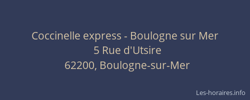 Coccinelle express - Boulogne sur Mer