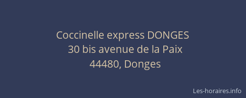 Coccinelle express DONGES