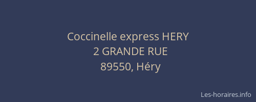 Coccinelle express HERY