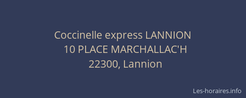 Coccinelle express LANNION