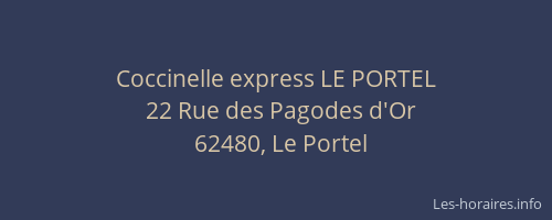 Coccinelle express LE PORTEL