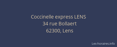 Coccinelle express LENS