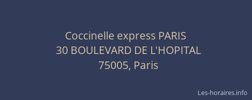 Coccinelle express PARIS