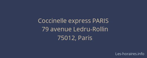 Coccinelle express PARIS