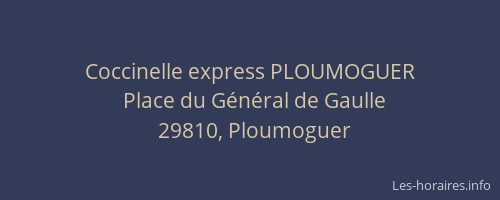 Coccinelle express PLOUMOGUER