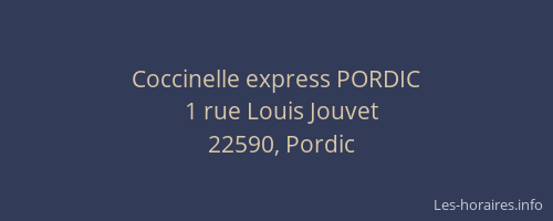 Coccinelle express PORDIC