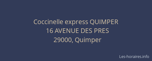 Coccinelle express QUIMPER