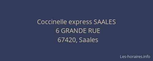Coccinelle express SAALES