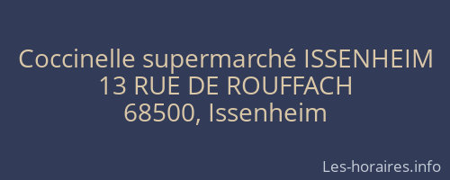 Coccinelle supermarché ISSENHEIM